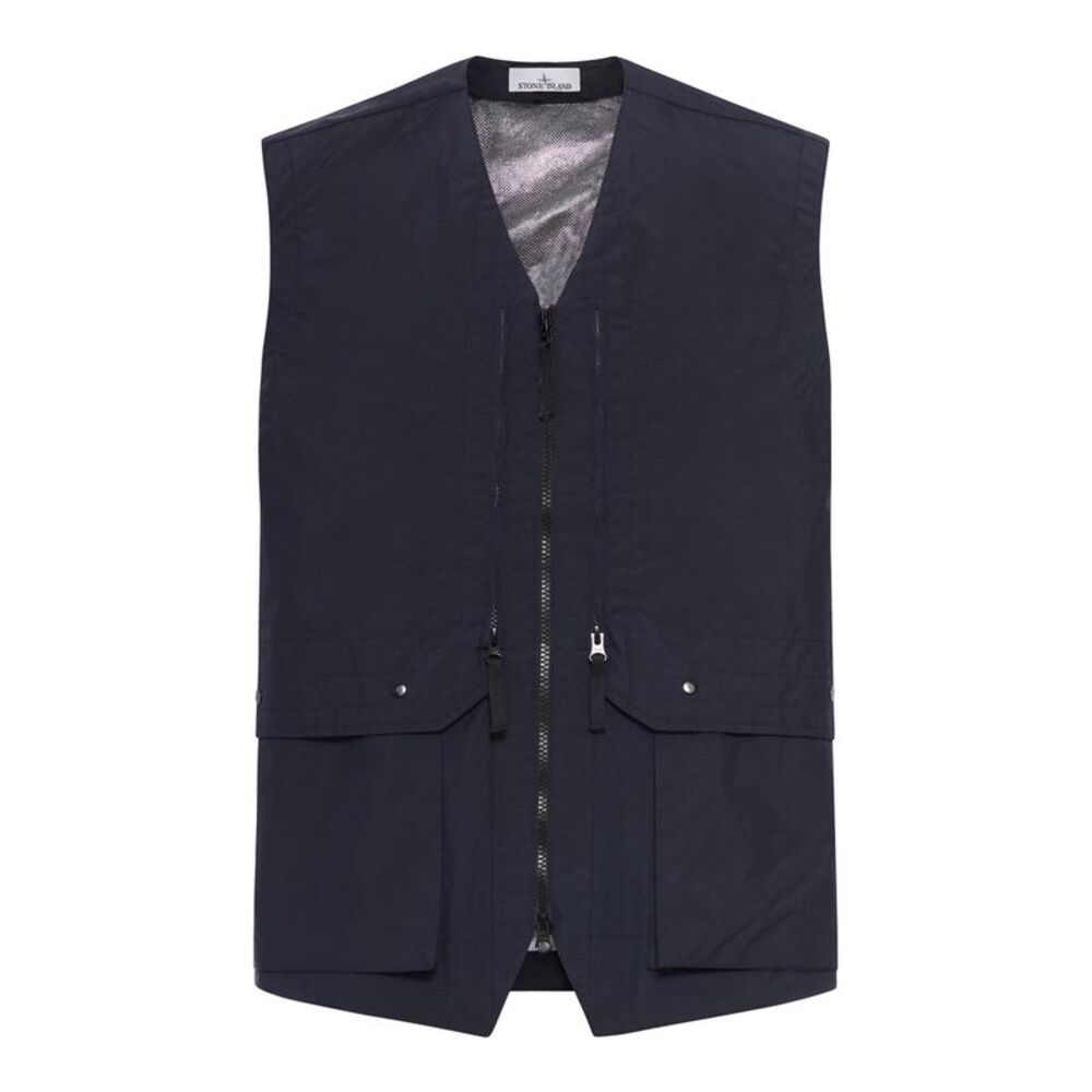 Stone Island Men Technical Vest With Double-Slider Zip